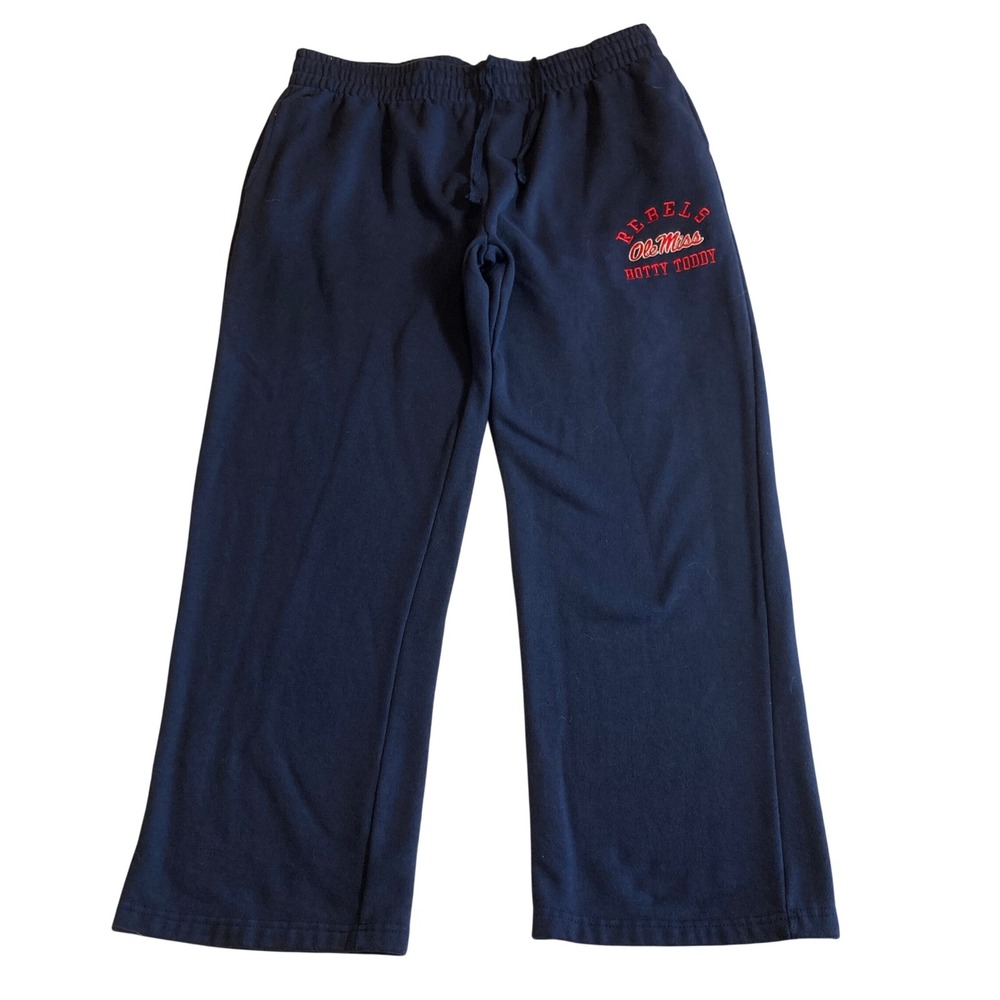 Colosseum Mens 2XL Ole Miss Rebels Hotty Toddy Sweatpants‎ Navy Blue XXL